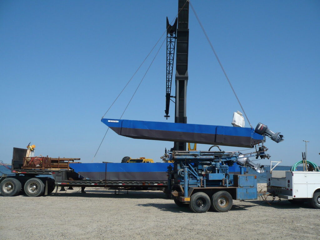 photo of drilling barge