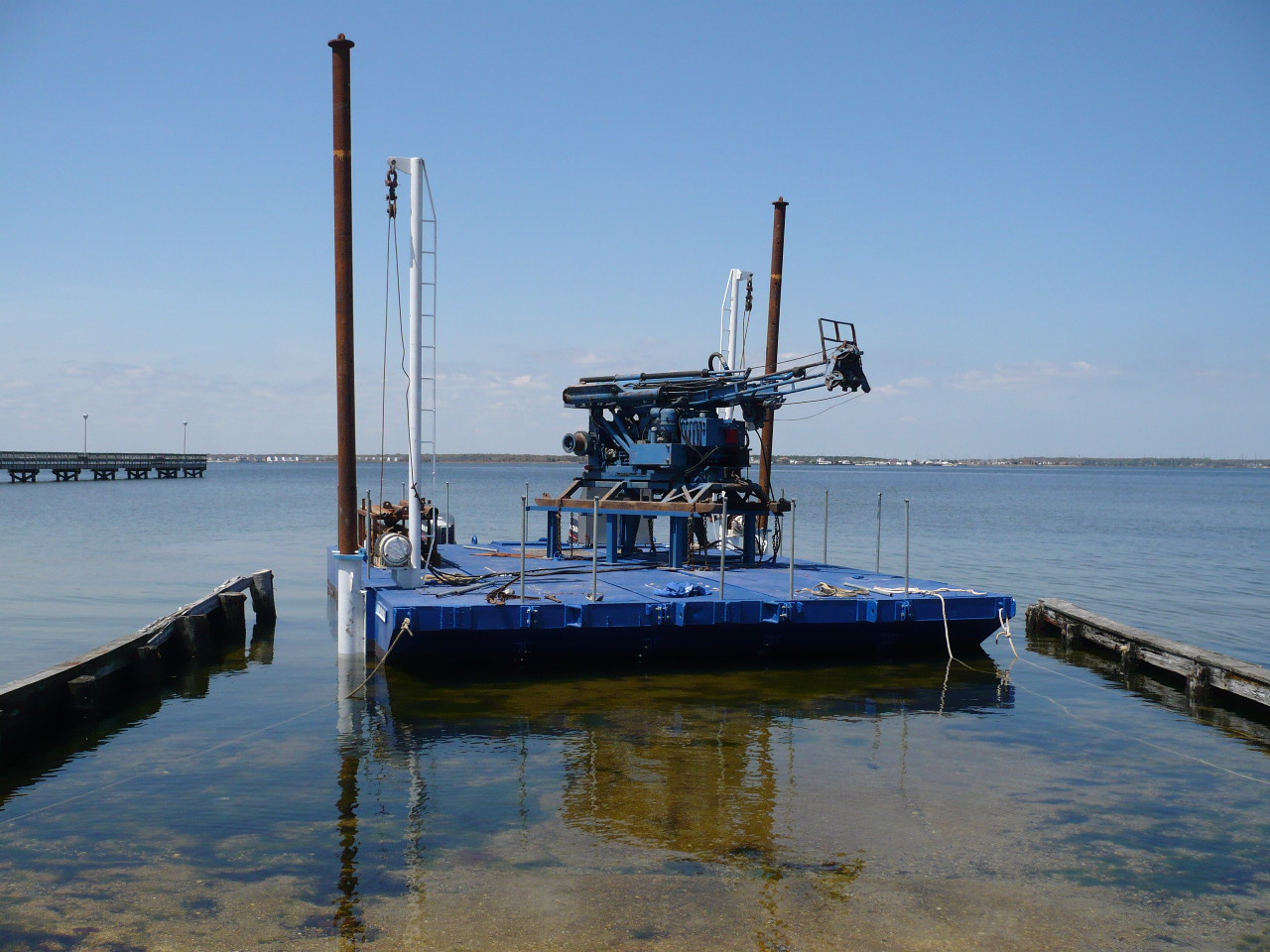 photo of drilling barge