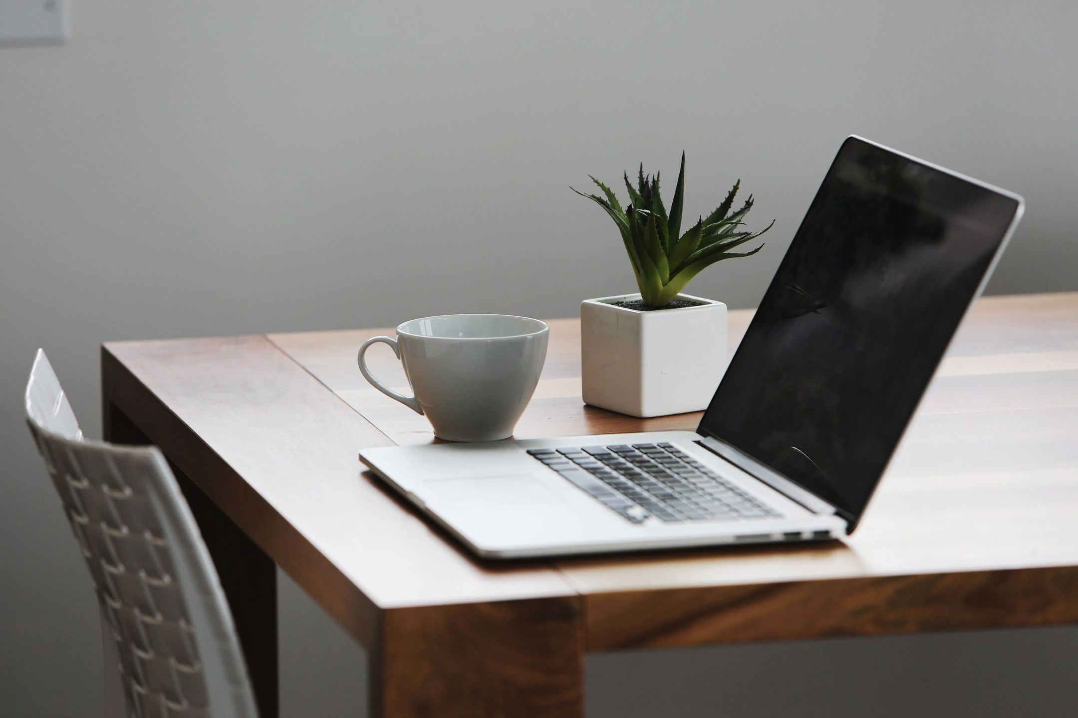 photo of laptop on desk